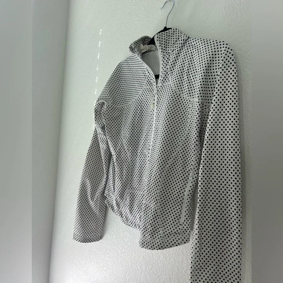 Lululemon Black and white polka dot zip up jacket - Picture 2 of 8